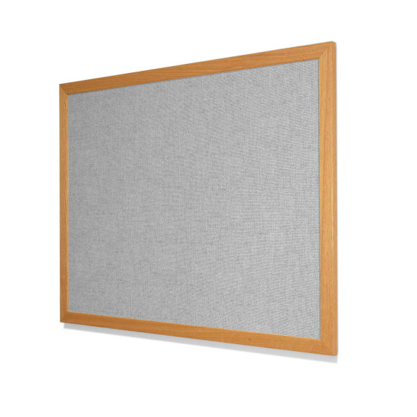 Guilford of Maine FR701 Silver Papier Cork Board with Red Oak Frame